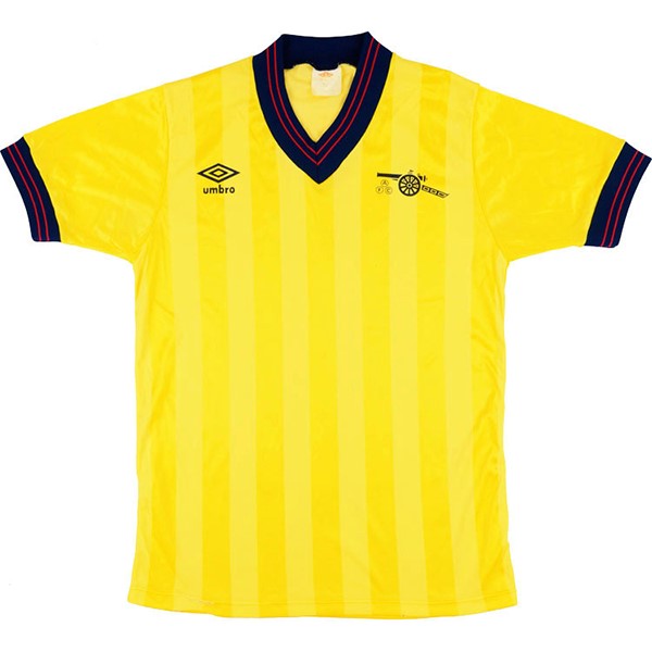 Auswärtstrikot Thailand Arsenal Retro 1983 1984 Gelb Günstige Fußballtrikots